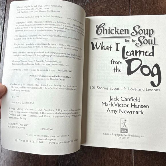 Chicken soup for the soul what I learned from the dog 2009 paperback - Picture 2 of 4